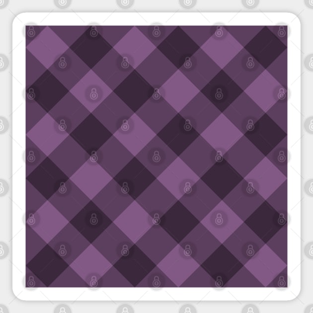 Purple Plaid (V1) Sticker by PlaidDesign
